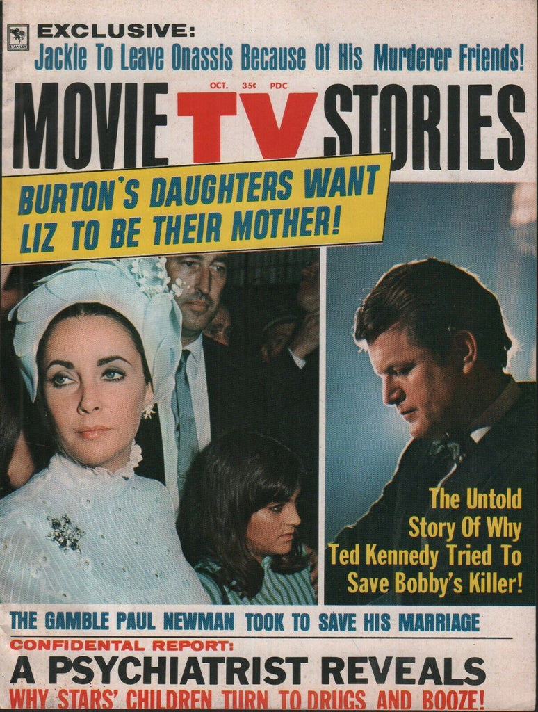 Movie TV Stories October 1969 Ted Bobby Kennedy Jackie Onassis 062019AME2