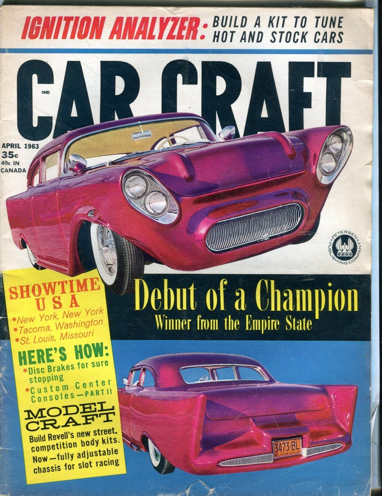 Car Craft Magazine April 1963 '57 Chevy VG No ML 030617nonjhe