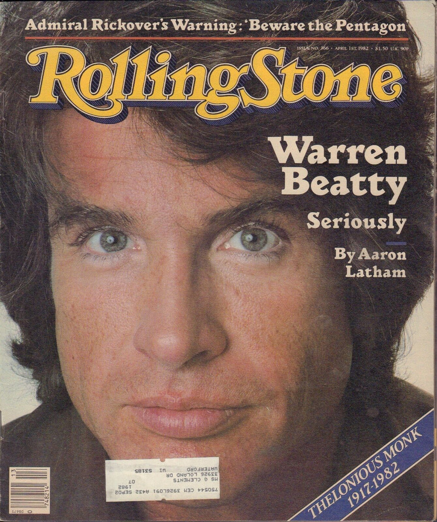 Rolling Stone April 1 1982 Warren Beatty w/ML VG 122816DBE