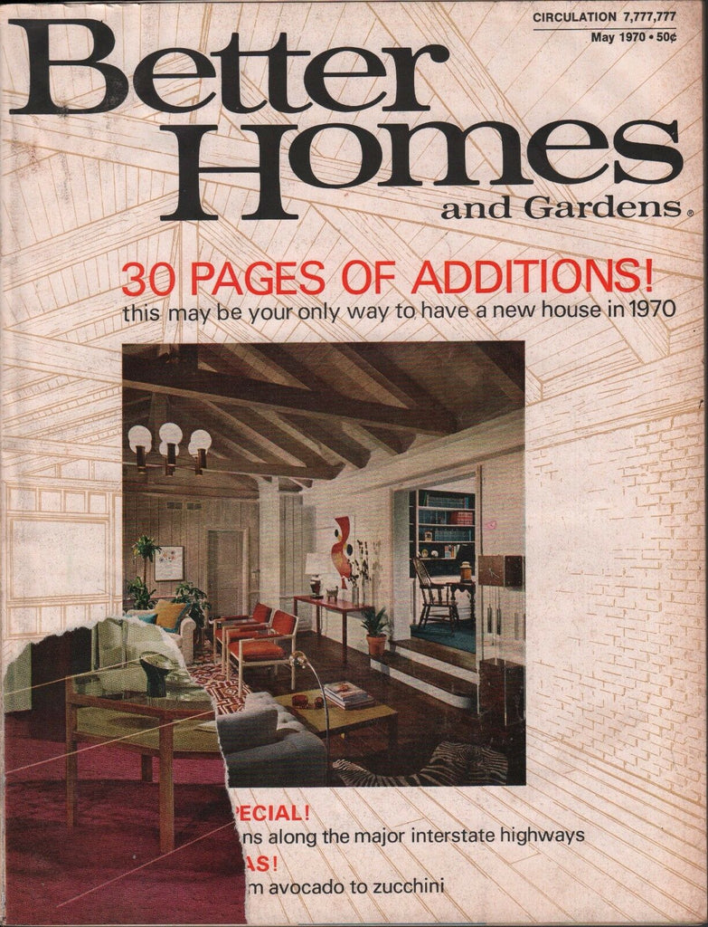 Better Homes And Gardens May 1970 30 Pages of Additions 072617nonDBE2