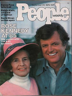 People Weekly September 22 1975 Rose Kennedy, Ted Kennedy VG 012916DBE