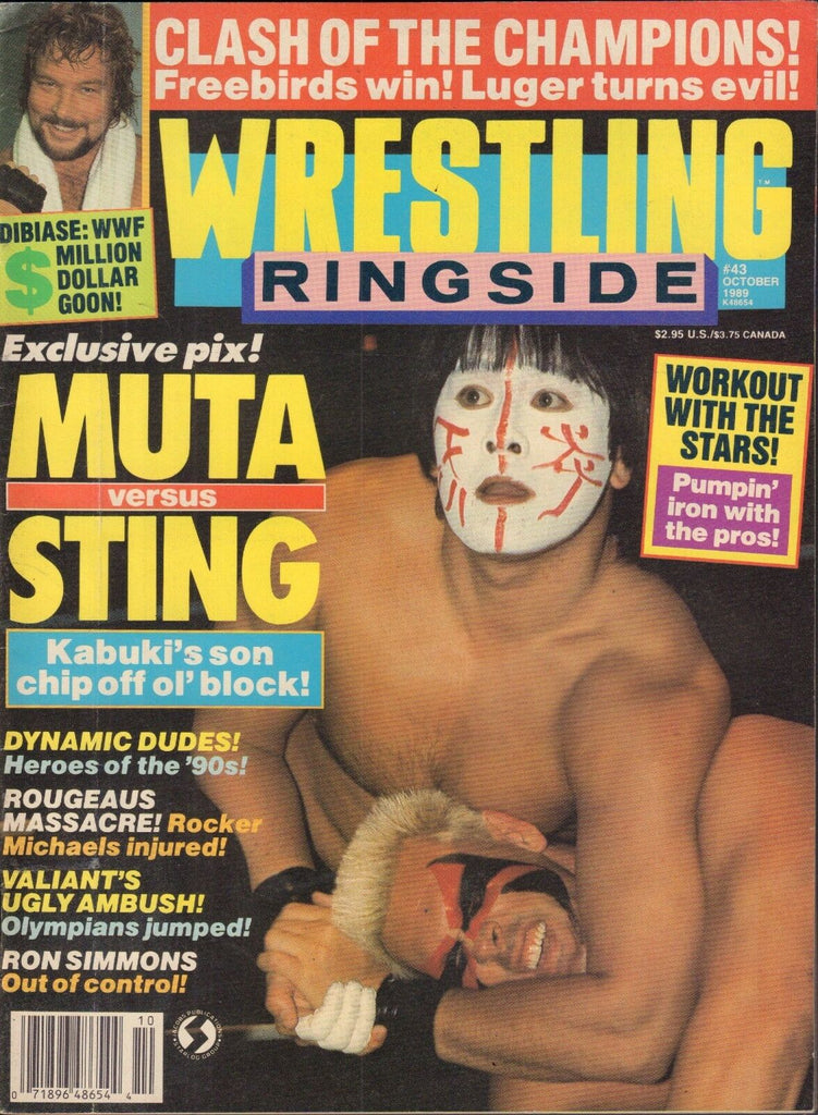 Wrestling Ringside October 1989 Sting, Dibiase, Jimmy Valiant 110916DBE