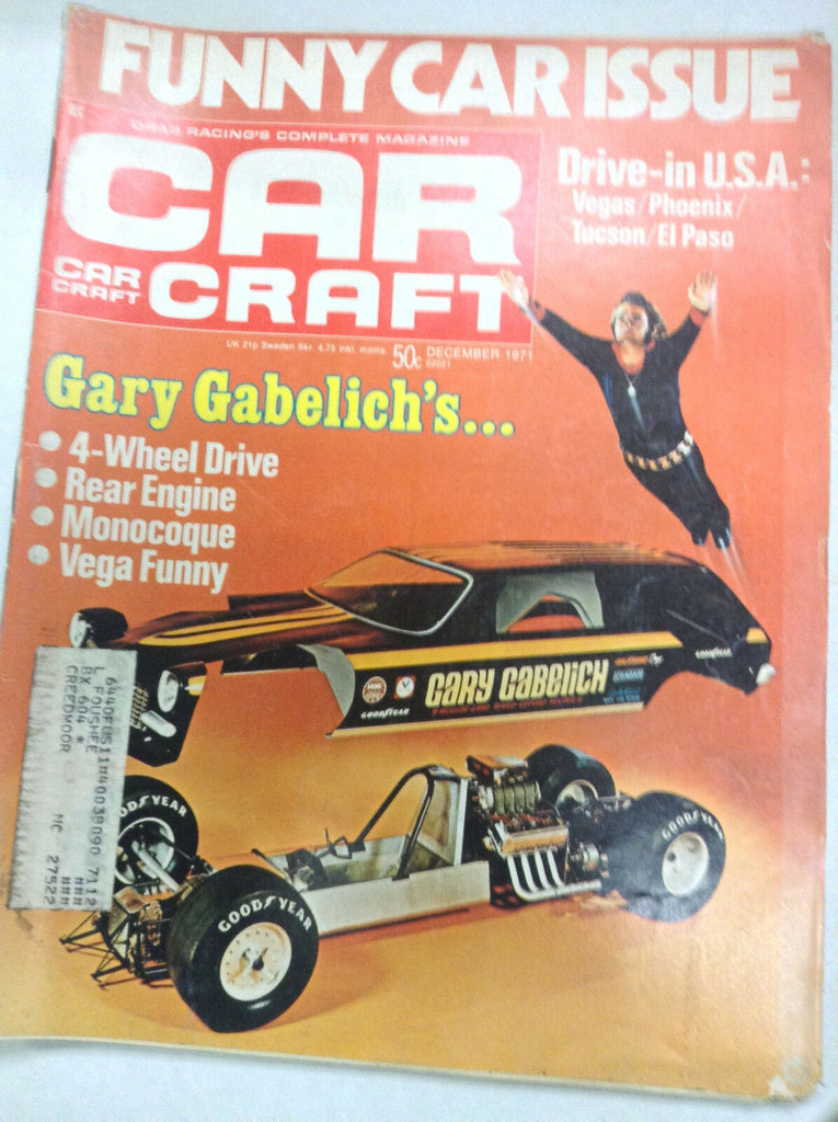 Car Craft Magazine Gary Gabelich Funny Cars December 1971 052217nonr