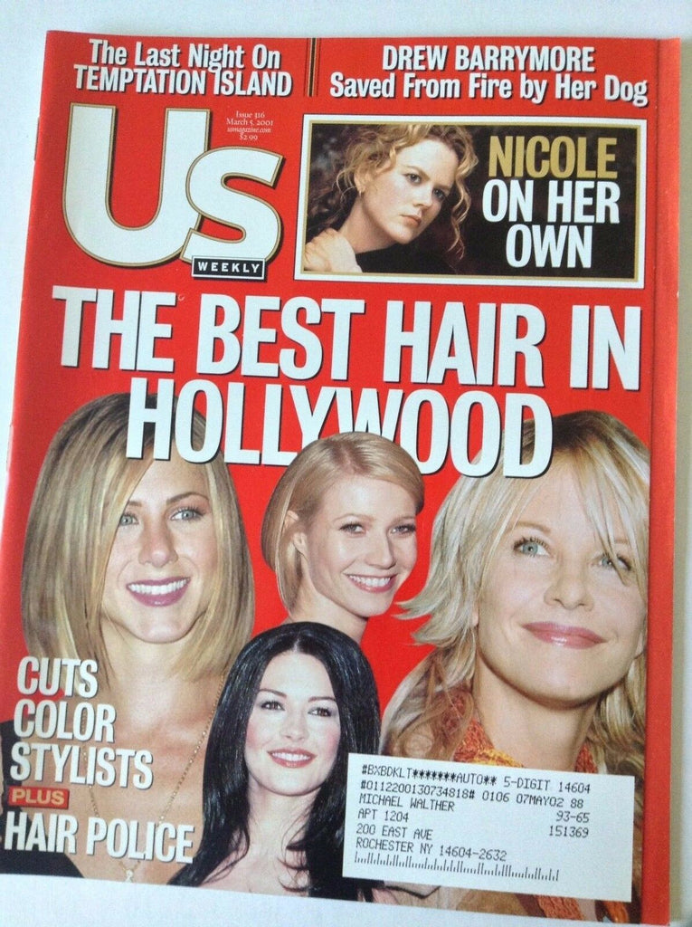 US Weekly Magazine Jennifer Aniston Gwyneth Paltrow March 5, 2001 051517nonrh