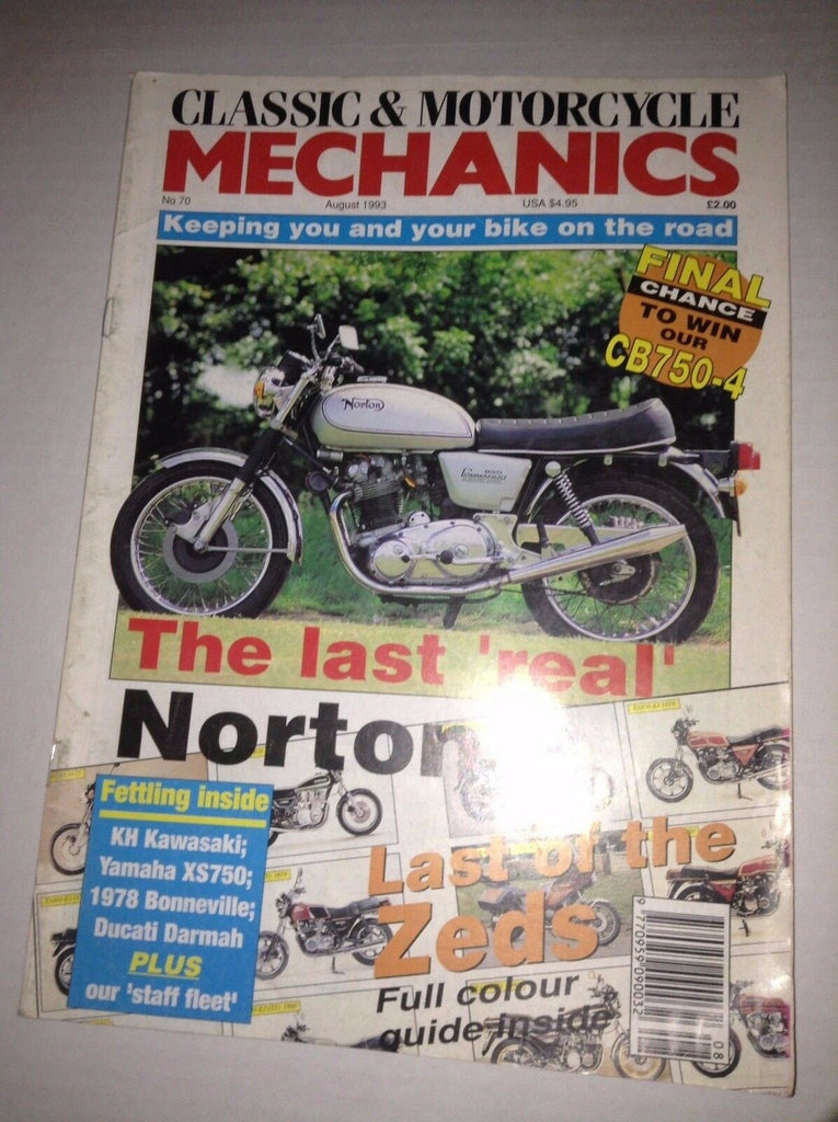 Classic & Motorcycle Mechanics Magazine Norton Zeds August 1993 032517NONRH