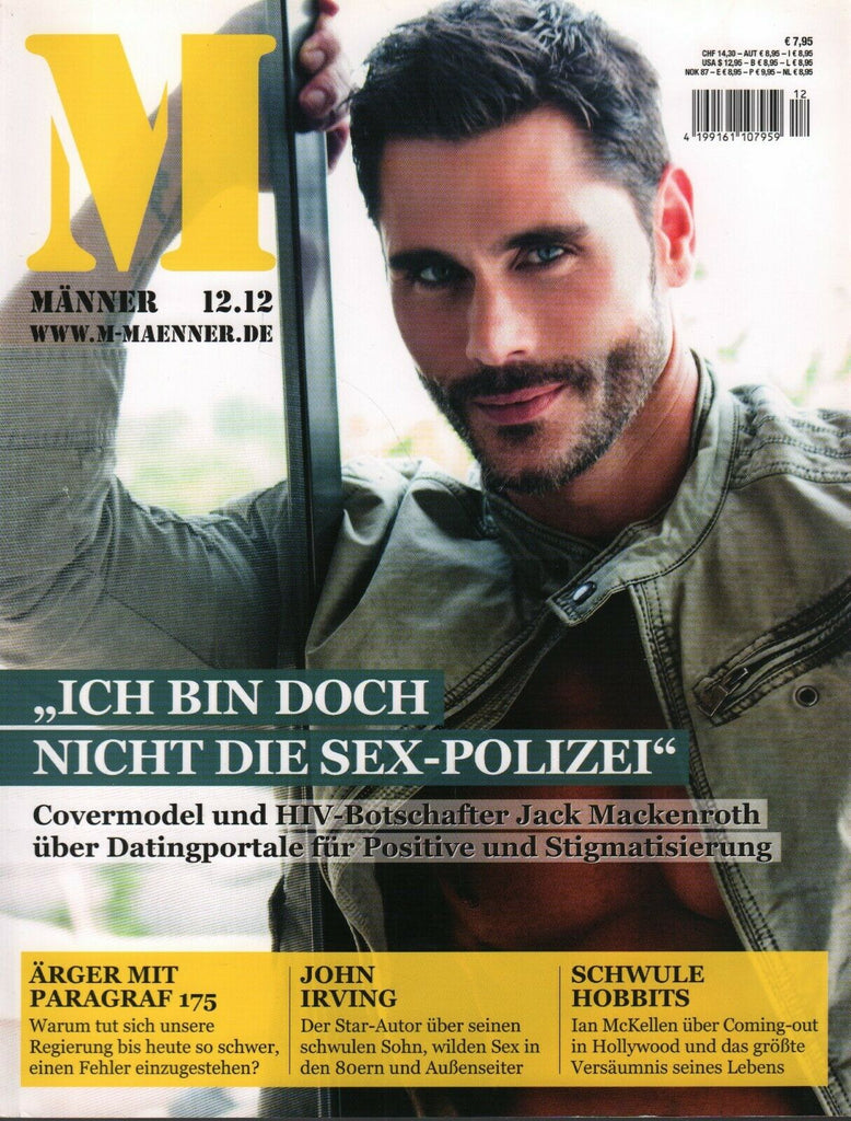 Manner German Gay Interest Magazine December 2012 Jack Mackenroth 030420AME