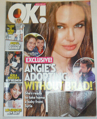 Ok! Magazine Angelina Jolie & Jessica Simpson November 2009 122914R
