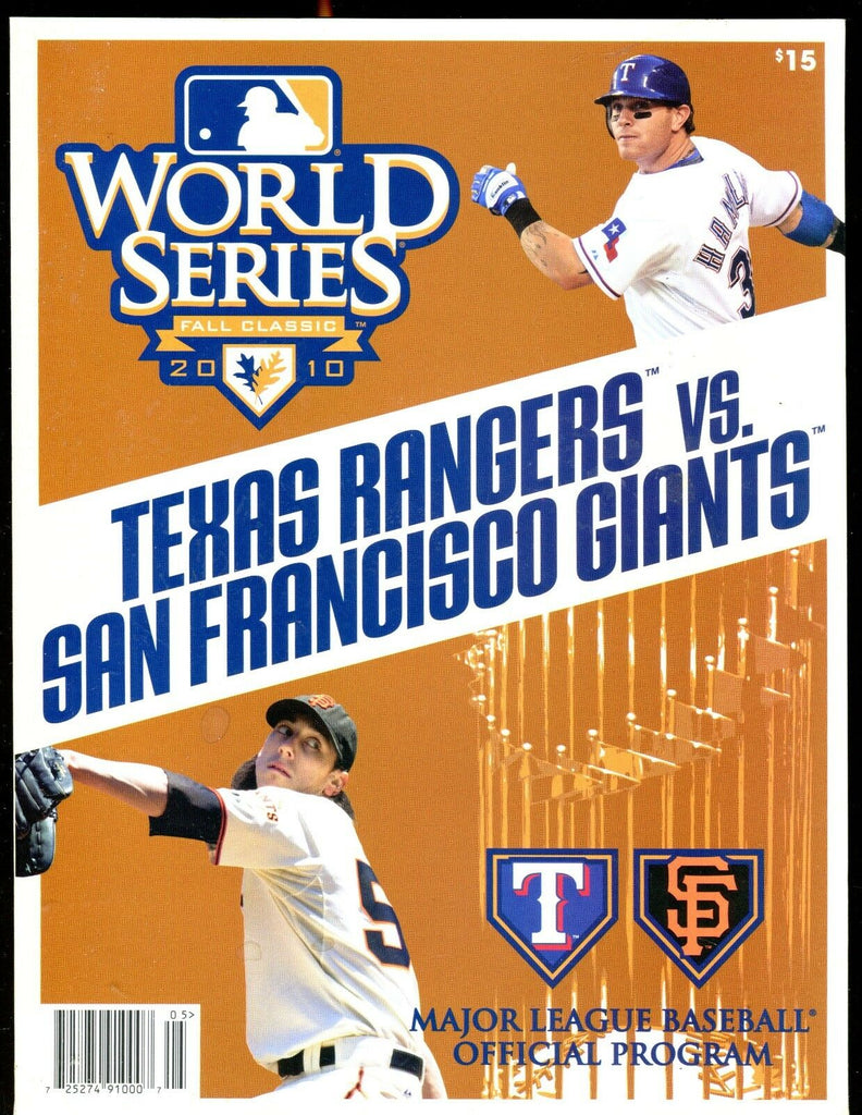 2010 World Series Program Rangers Giants EX 010417jhe