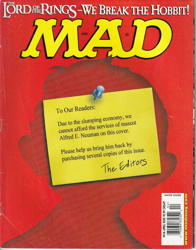 Mad Magazine Lord Of The Rings April 2002 No.416 022019nonr