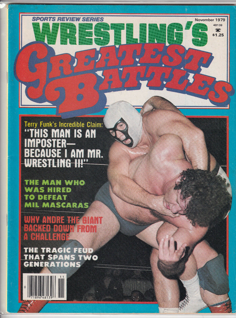Wrestling's Greatest Battles Magazine Terry Funk November 1979 052419nonr