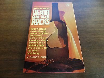 Death on the Rocks Ricky Steele John B West Signet 1960 Mystery Novel 121415ame