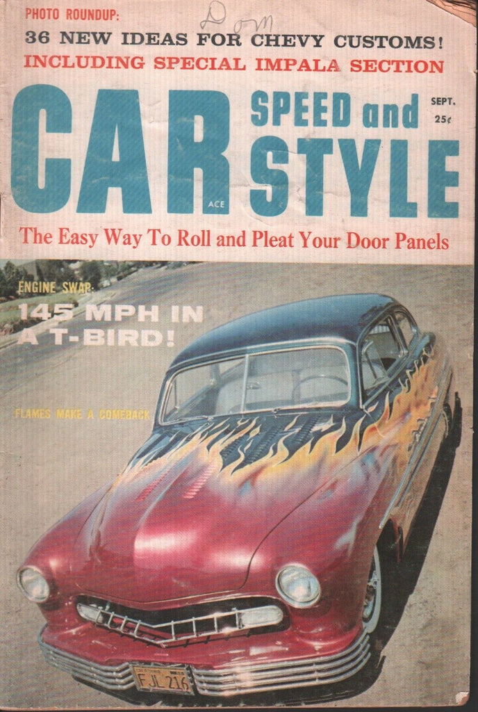 Car Speed and Style Vintage Magazine September 1959 Irwin Stein 121518AME