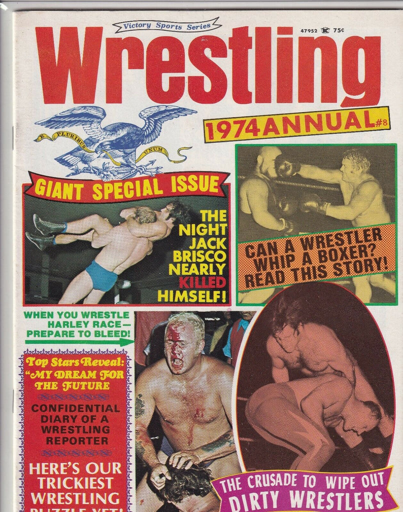 Victory Sports Wrestling Annual 1974 Jack Brisco No.8 062419nonr