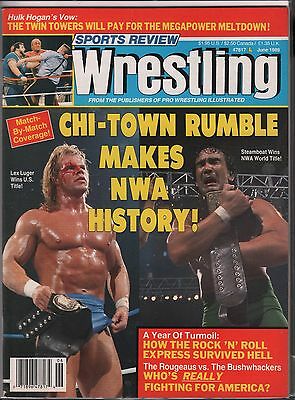 Sports Review Wrestling June 1989 Lex Luger, Steamboat EX 120915DBE