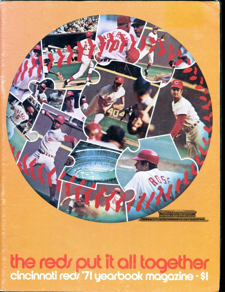 1971 Cincinnati Reds Yearbook EX 010417jhe