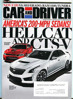 Car And Driver Magazine February 2015 Hellcat And CTS-V EX 042816jhe