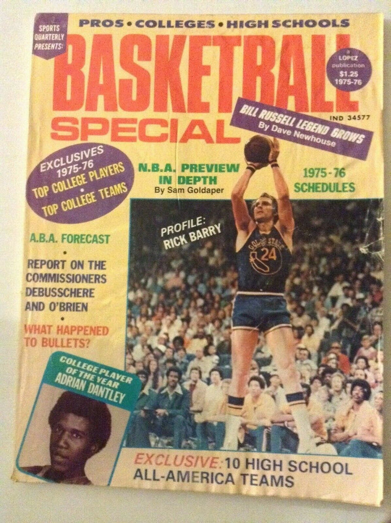 Basketball Special Magazine Rick Barry Adrian Dantley 1975-76 042919nonrh
