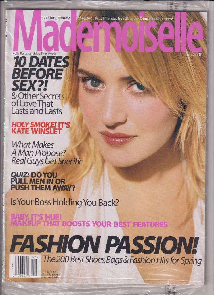 Mademoiselle Mag Kate Winslet Fashion Passion Sealed February 2000 012420nonr