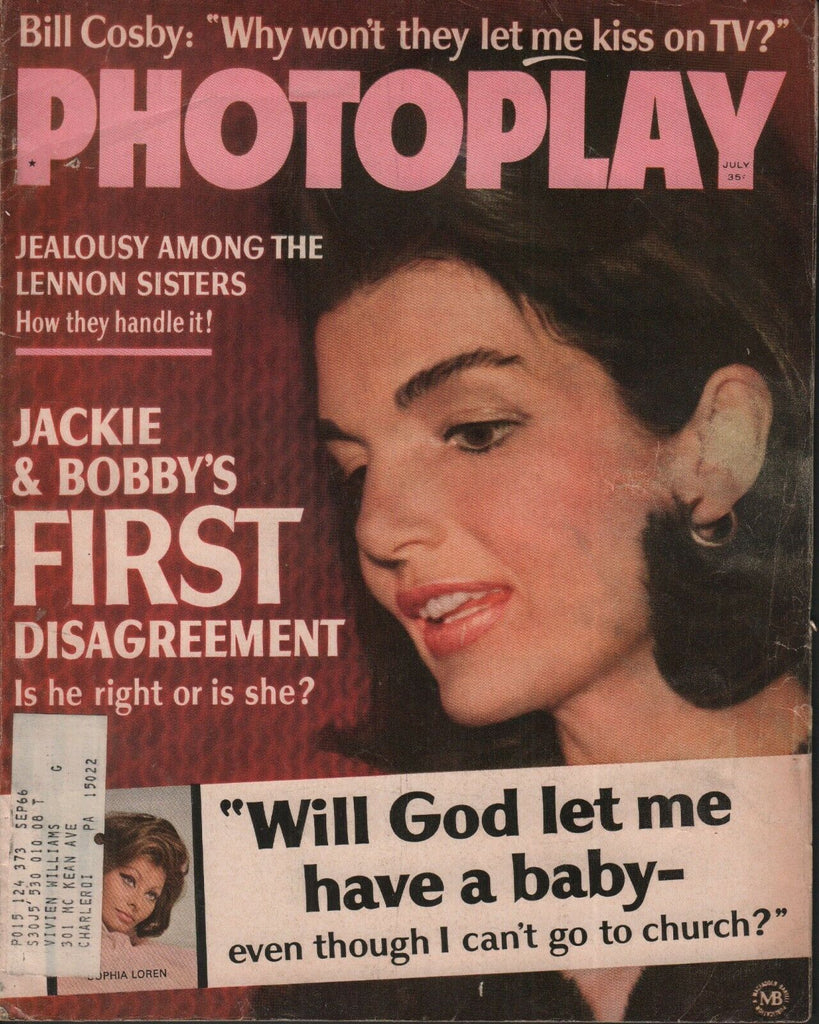 Photoplay July 1966 Jackie Bobby Kennedy Sophia Loren 070119AME2