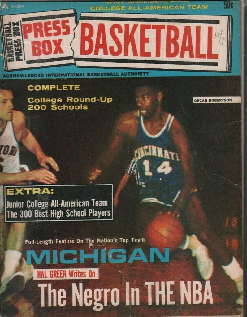 Press Box Basketball Vol.1 No.1 1965 Wilt Chamberlain Oscar Robertson 050619DBE2