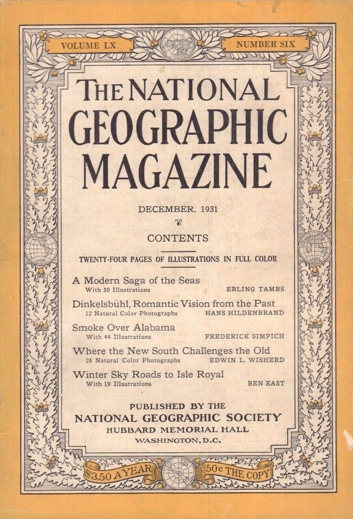 National Geographic December 1931 A Modern Saga of The Seas 020717DBE