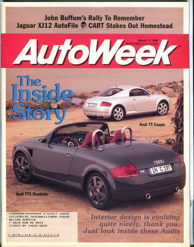 AutoWeek Magazine March 11 1996 Audi Coupe Roadster EX w/ML 022317nonjhe
