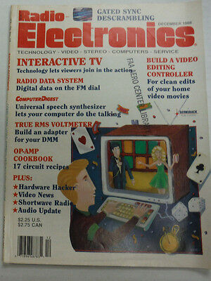 Radio Electronics Magazine Interactive TV & Radio Data December 1988 FAL 062315R