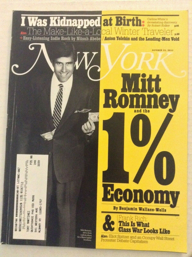 New York Mag Mitt Romeny & The 1 Percent October 31, 2011 081419nonrh