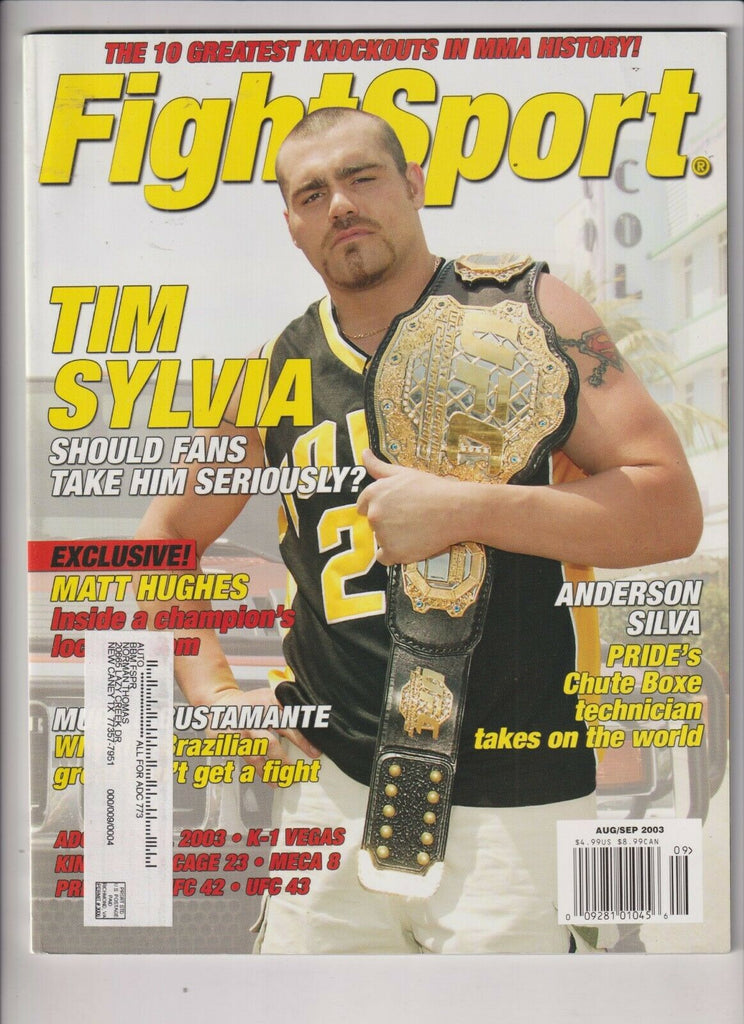 Fight Sport Mag Tim Sylvia Anderson Silva Matt Hughes Aug/Sept 2003 102919nonr