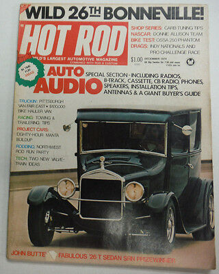 Hot Rod Magazine Wild 26th Bonneville & Auto Audio December 1974 NO ML 050615R