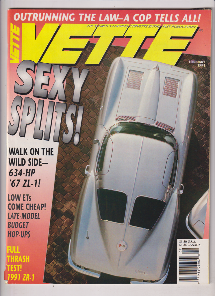 Vette Mag '67 ZL-1 & Low ETs & Hop-Ups February 1991 122719nonr