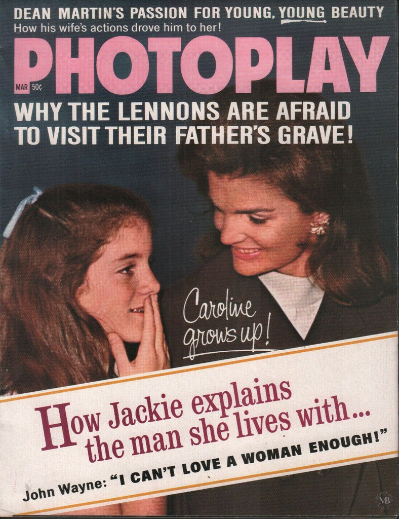 Photoplay March 1970 Jackie Caroline Kennedy Dean Martin 072219AME