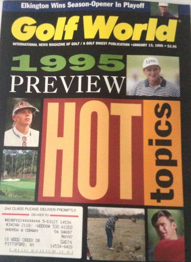 Golf World Magazine Preview Elkington Season Opener January 13, 1995 072417nonrh