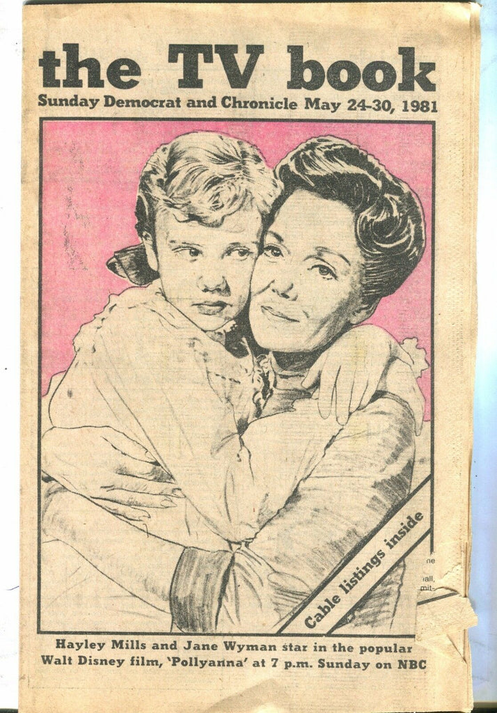 The TV Book Democrat And Chronicle May 24-30 1981 Hayley Mills EX 021917jhe