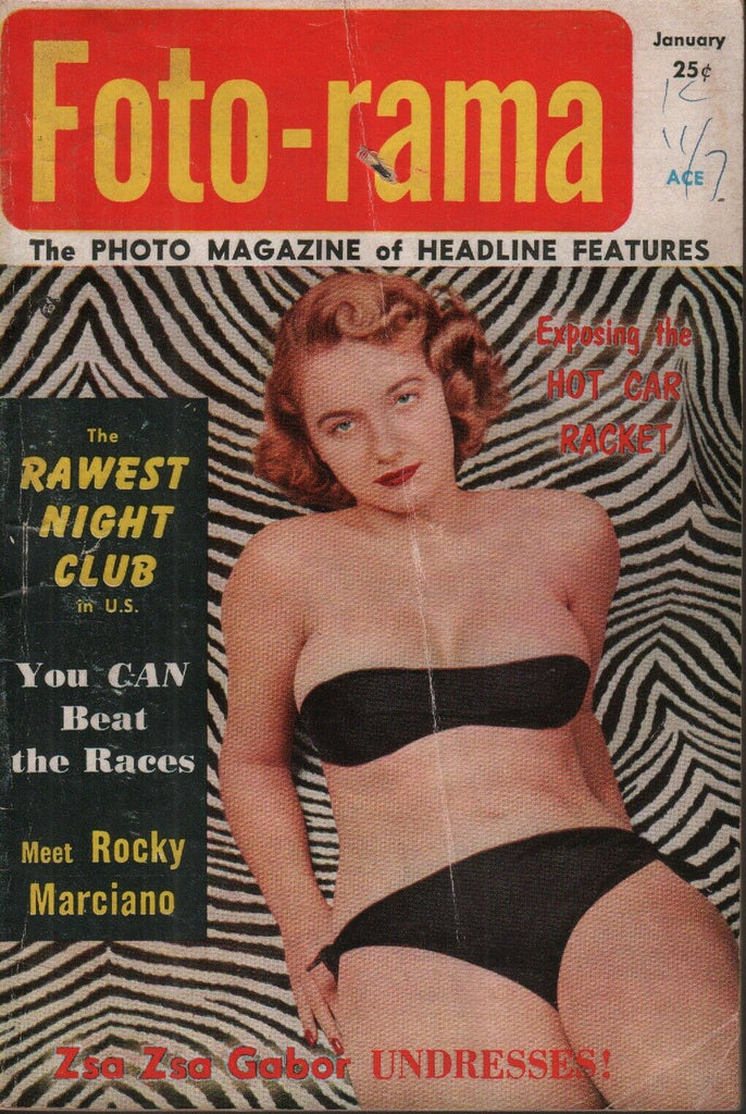 Foto-Rama January 1953 Zsa Zsa Gabor Cheesecake Pin Up 070819AME
