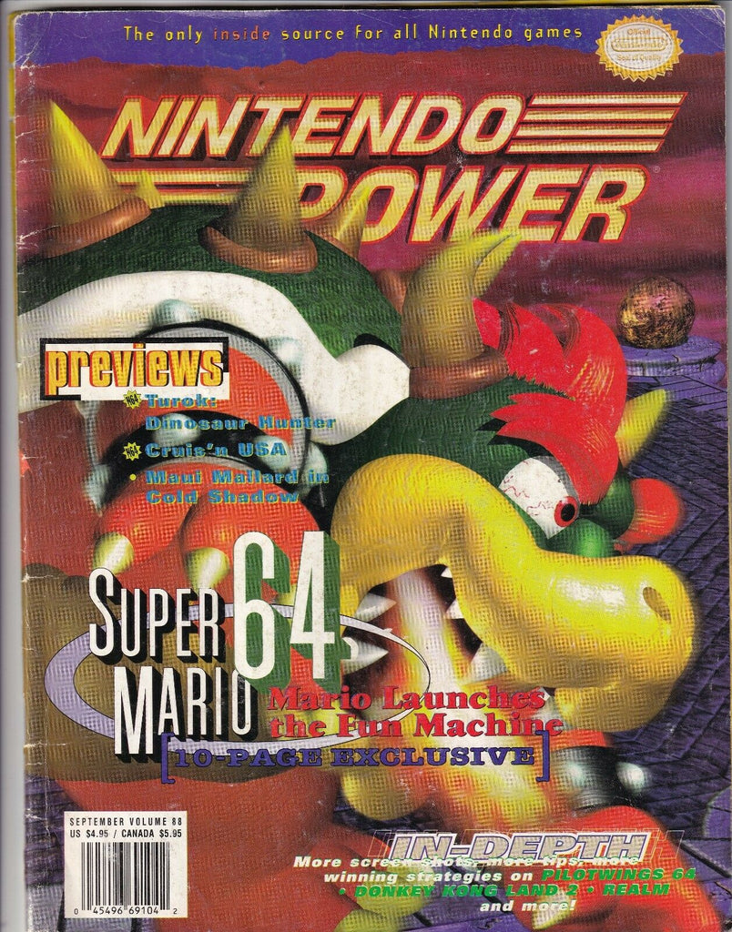 Nintendo Power Magazine Super Mario 64 Donkey Kong September 1996 080719nonr