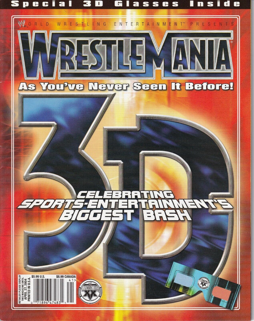 Wrestle Mania Magazine 3d Special Pictures April 2004 W/Glasses 031919nonr