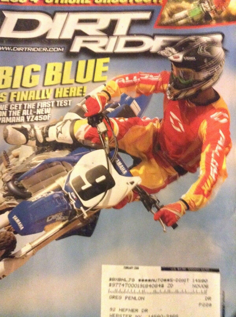 Dirt Rider Magazine Yamaha YZ450F Big Blue February 2006 121818nonrh2