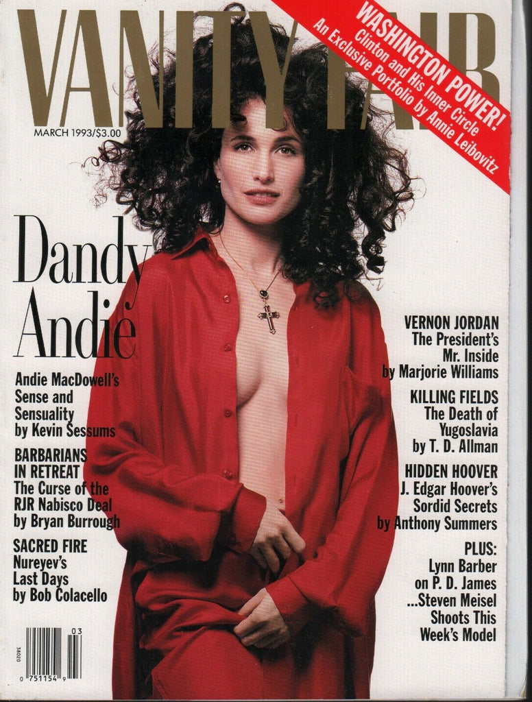 Vanity Fair March 1993 Andie MacDowell Vernon Jordan Lynn Barber 092518ame2