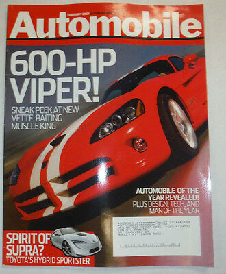 Automobile Magazine 600-HP Viper & Porsche 911 GT3 RS February 2007 020615R