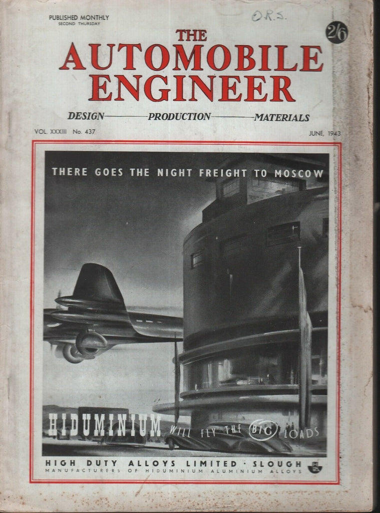 The Automobile Engineer Vol XXXIII June 1943 Hiduminium 111518AME2