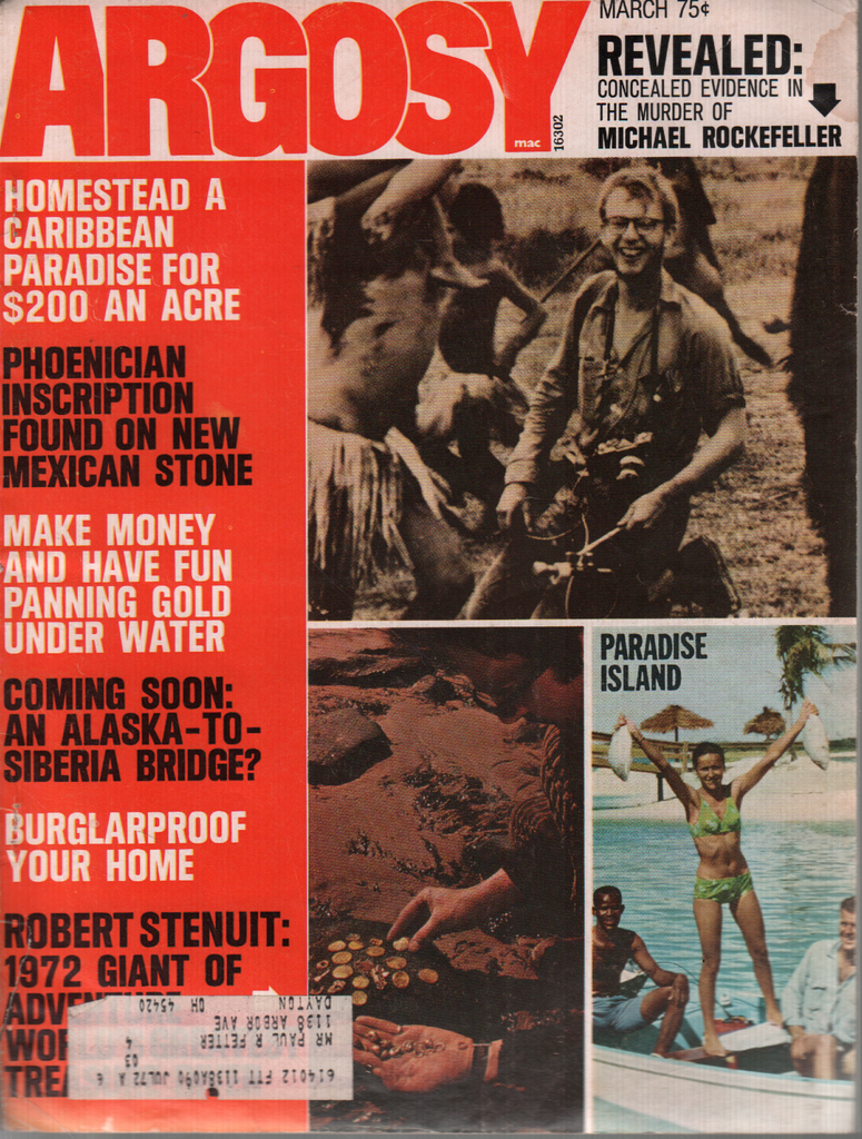 Argosy March 1972 Robert Stenuit Michael Rockefeller 032420DBE