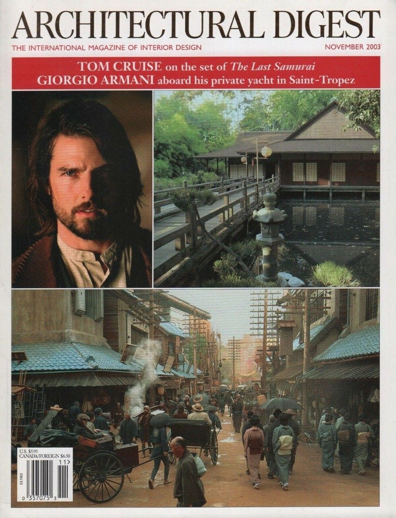 Architectural Digest November 2003 Tom Cruise Giorgio Armani 102218DBE