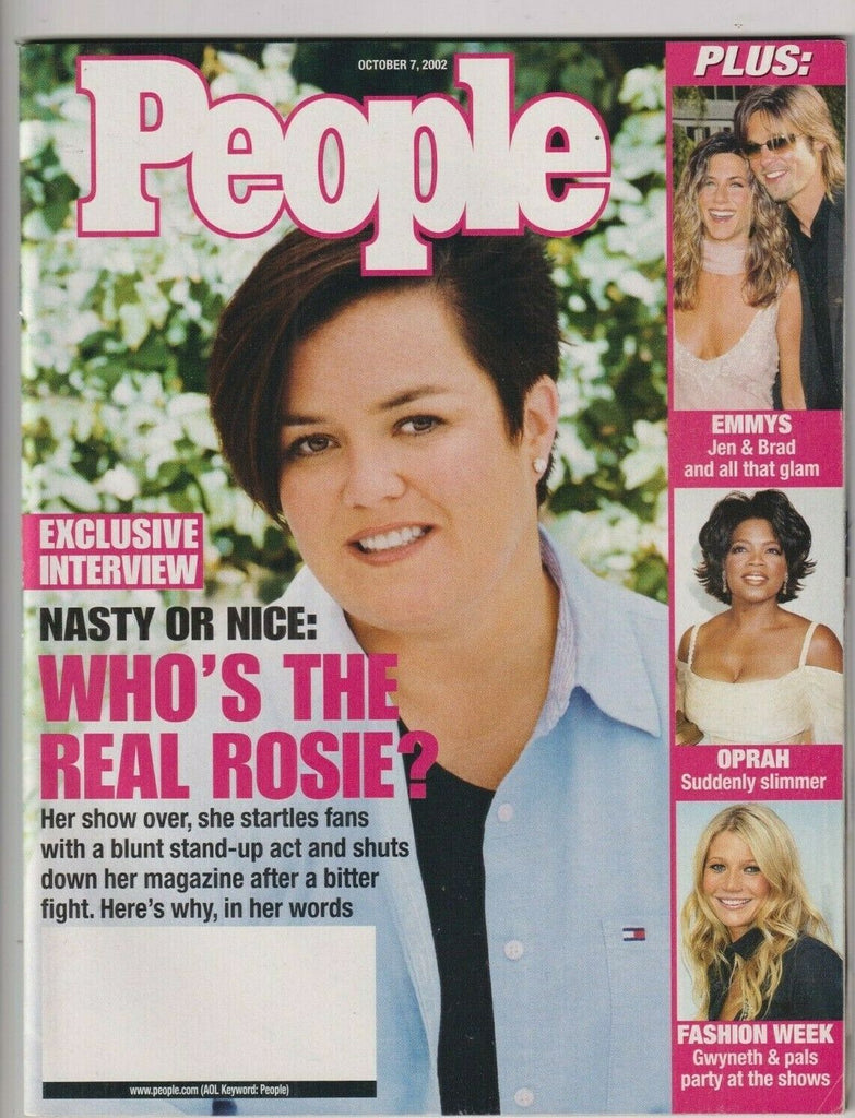 People Mag Rosie O' Donnell Jennifer Aniston Brad Pitt October 7 2002 102319nonr