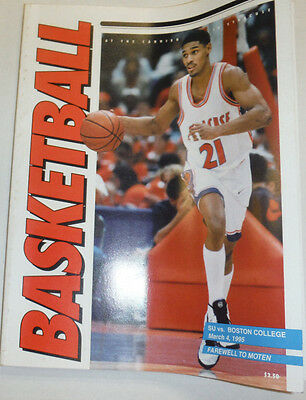 Syracuse Basketball Magazine SU Vs Boston College March 4, 1995 122314R2