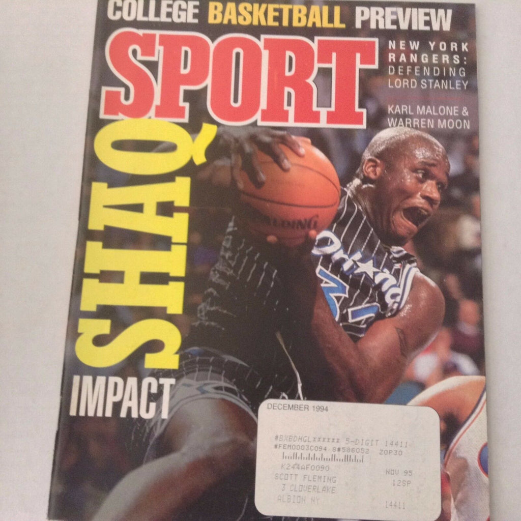 Sport Magazine Shaq Impact Karl Malone Warren Moon December 1994 060817nonrh