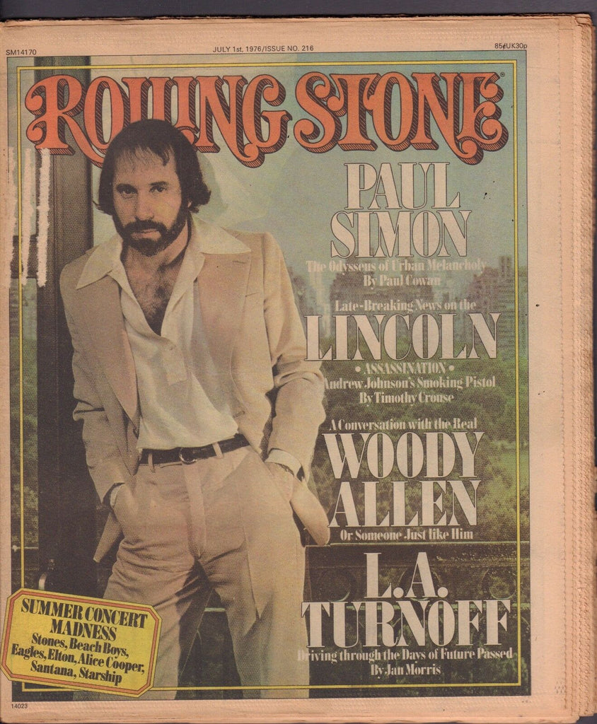 Rolling Stone July 1 1976 Paul Simon, Woody Allen w/ML 122116DBE2