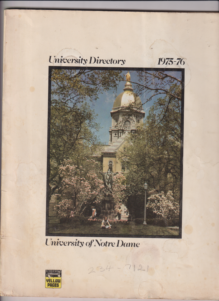 University Directory Mag Notre Dame 1975-76 121719nonr