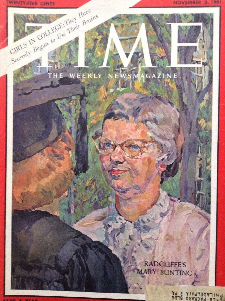Time Magazine Radcliffe's Mary Bunting November 3, 1961 101217nonrh3