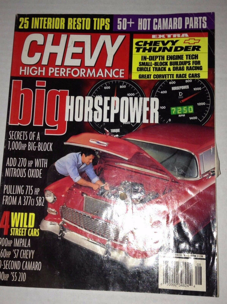 Chevy High Performance Magazine Big Horsepower August 1997 030717NONRH